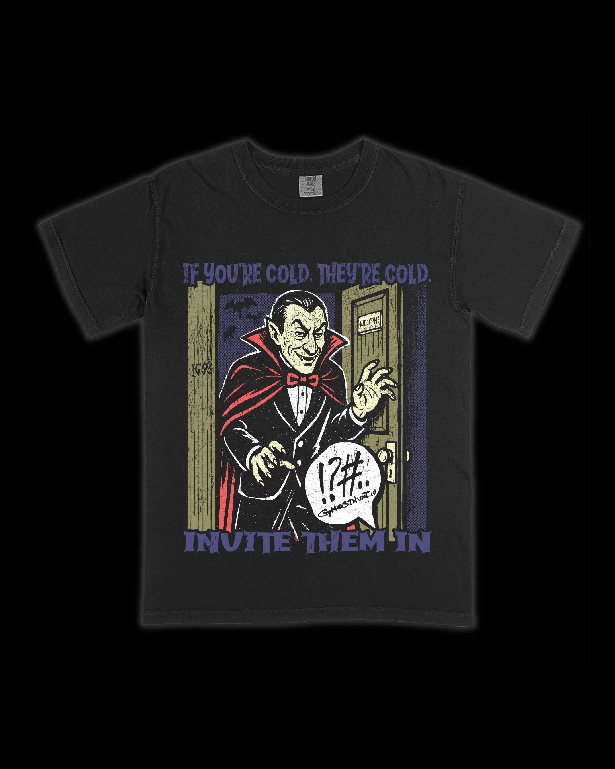 Vampire Retro Comic T-Shirt - Ghost Hunt
