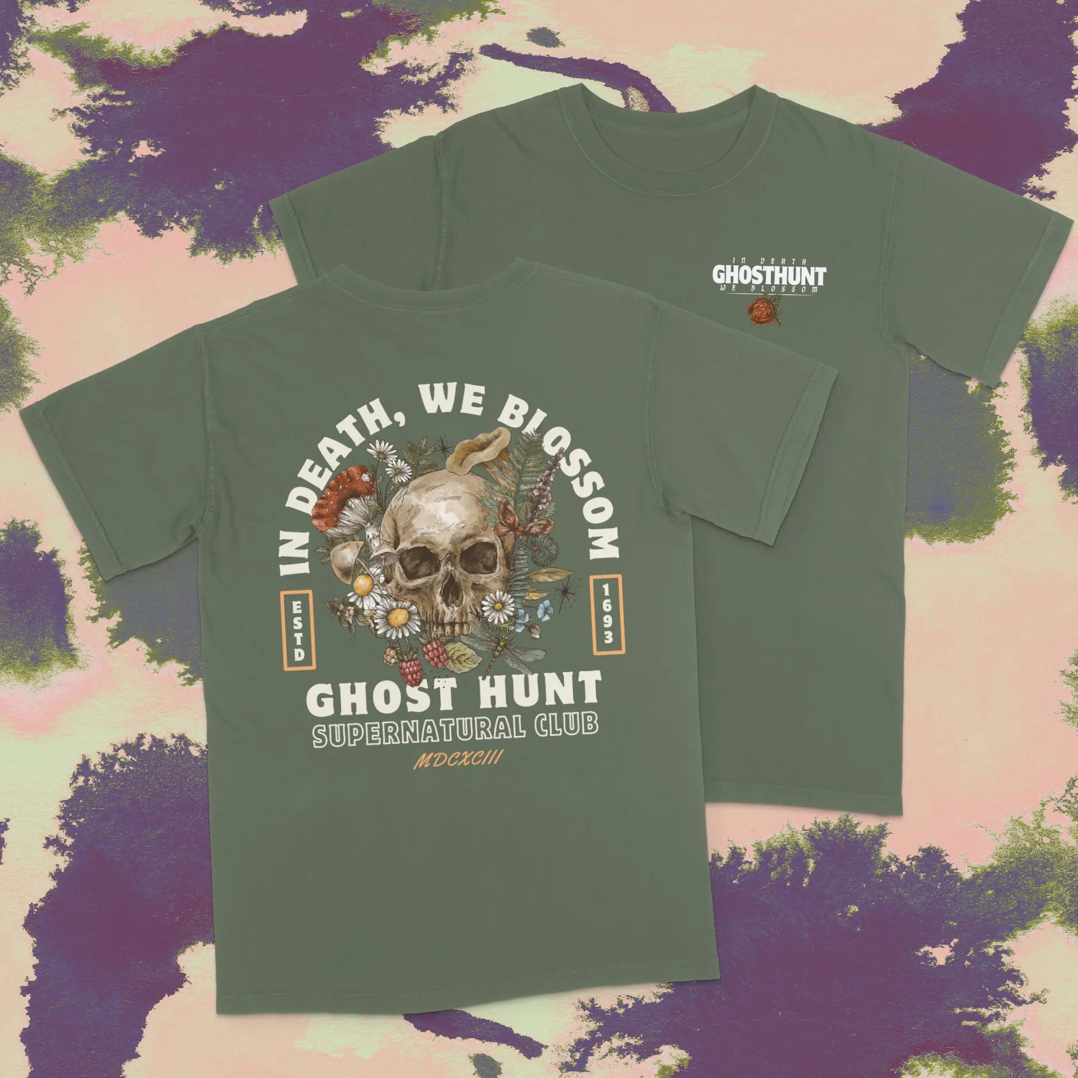 In Death, We Blossom Vintage Tee Ghost Hunt