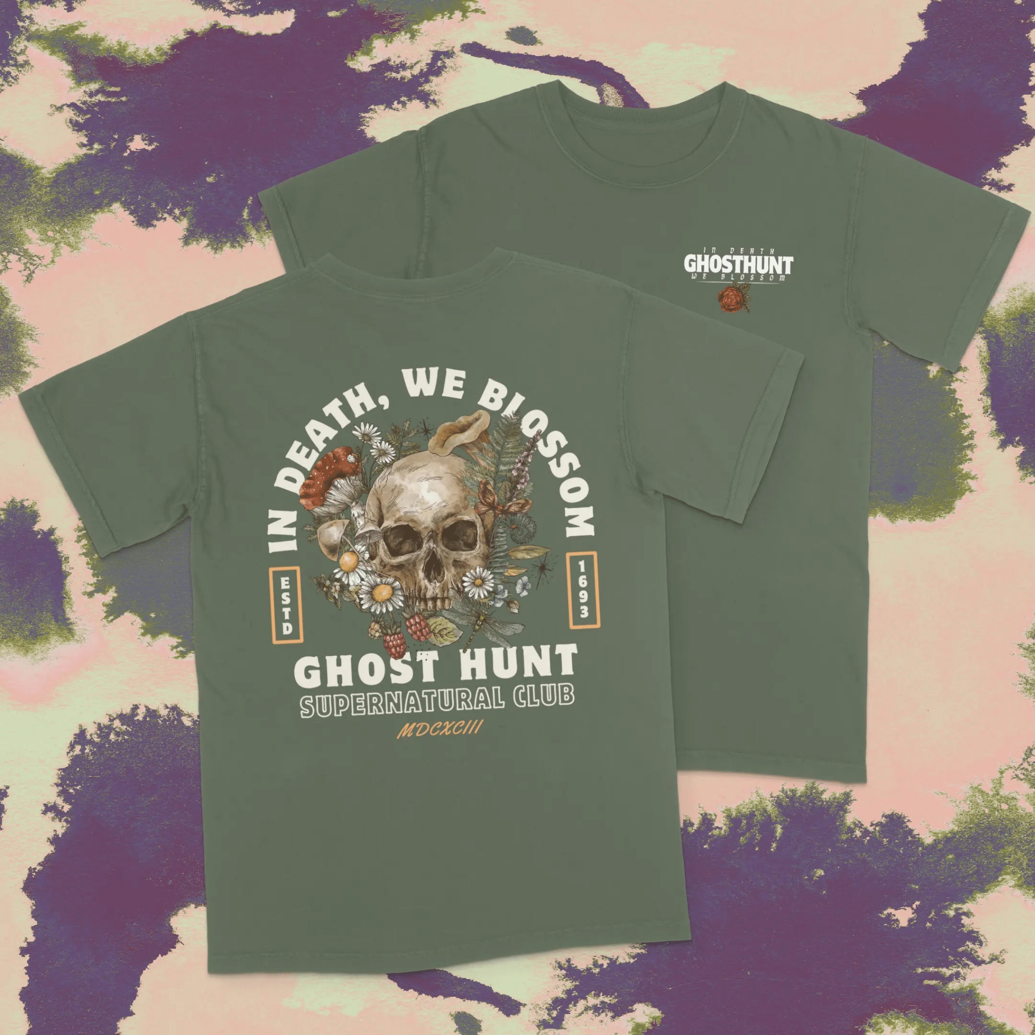 In Death We Blossom Vintage Tee - Ghost Hunt - T-Shirt