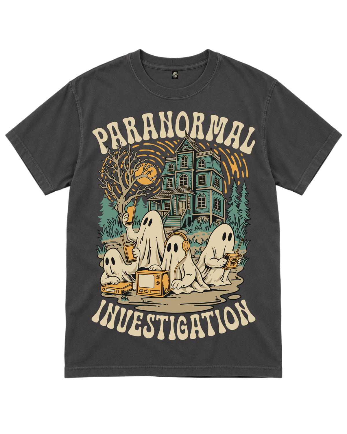 Paranormal Investigation Ghost Vintage Tee - Ghosthunt - T-Shirt