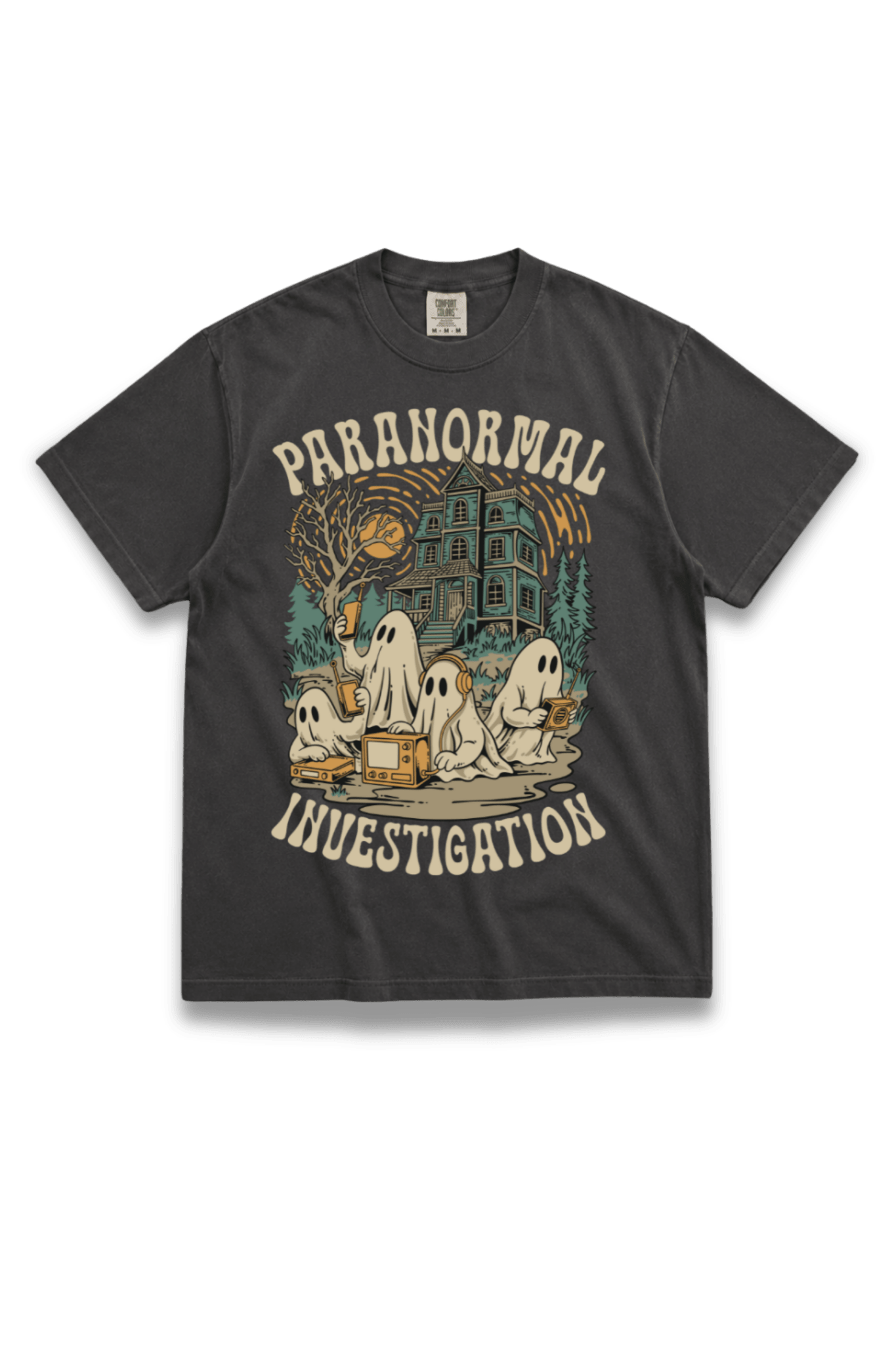 Paranormal Investigation Ghost Vintage Tee - Ghosthunt - T-Shirt