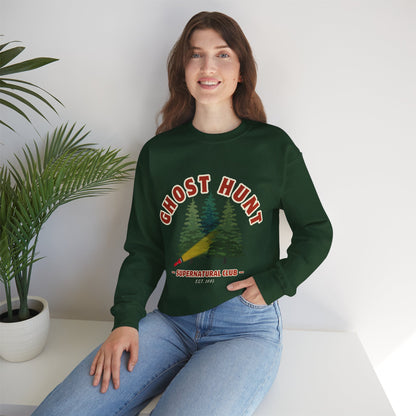 Green Retro Ghost Hunting Sweatshirt