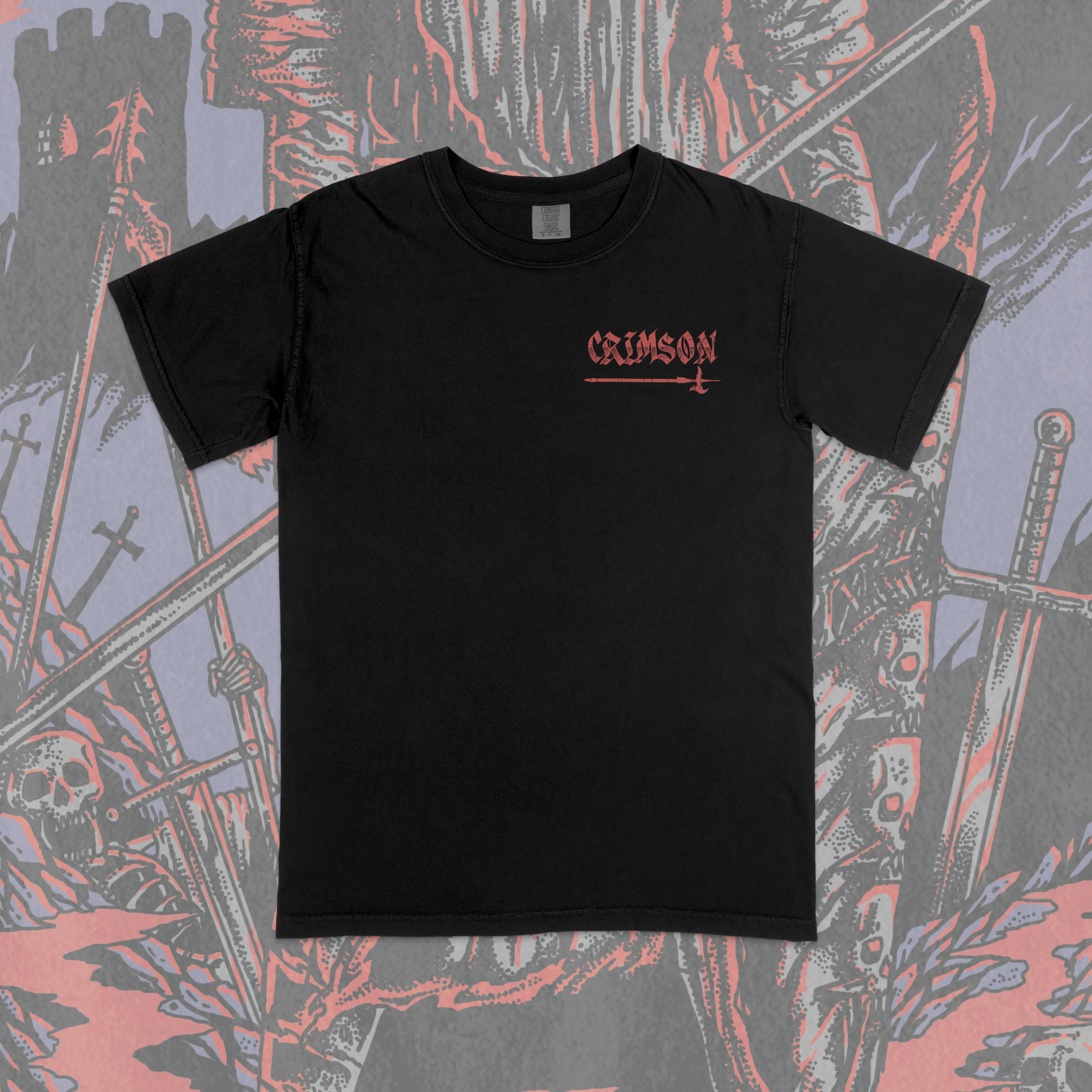 Crimson Court Dark Fantasy T-Shirt Ghost Hunt -     
