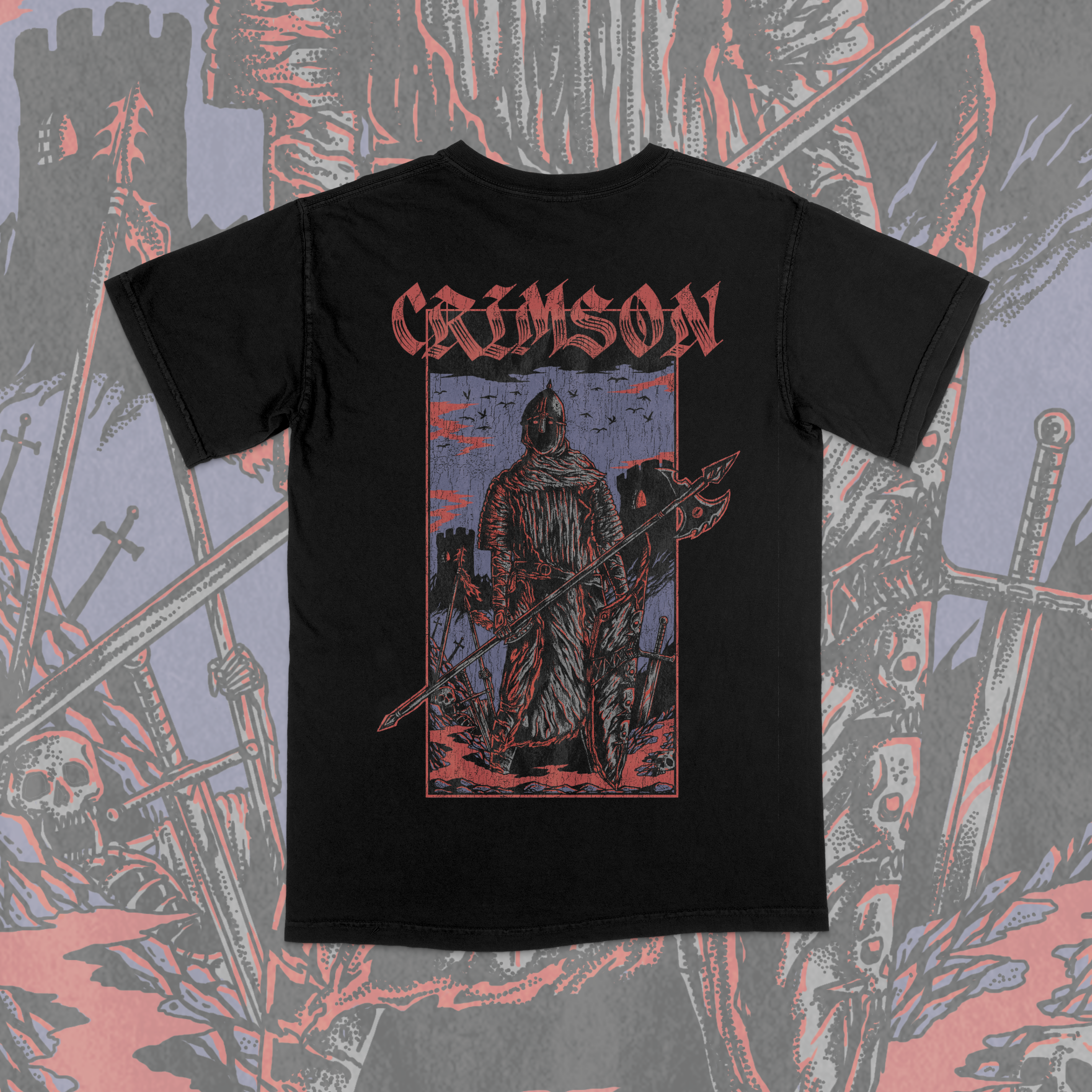 Crimson Court Dark Fantasy T-Shirt Ghost Hunt -     