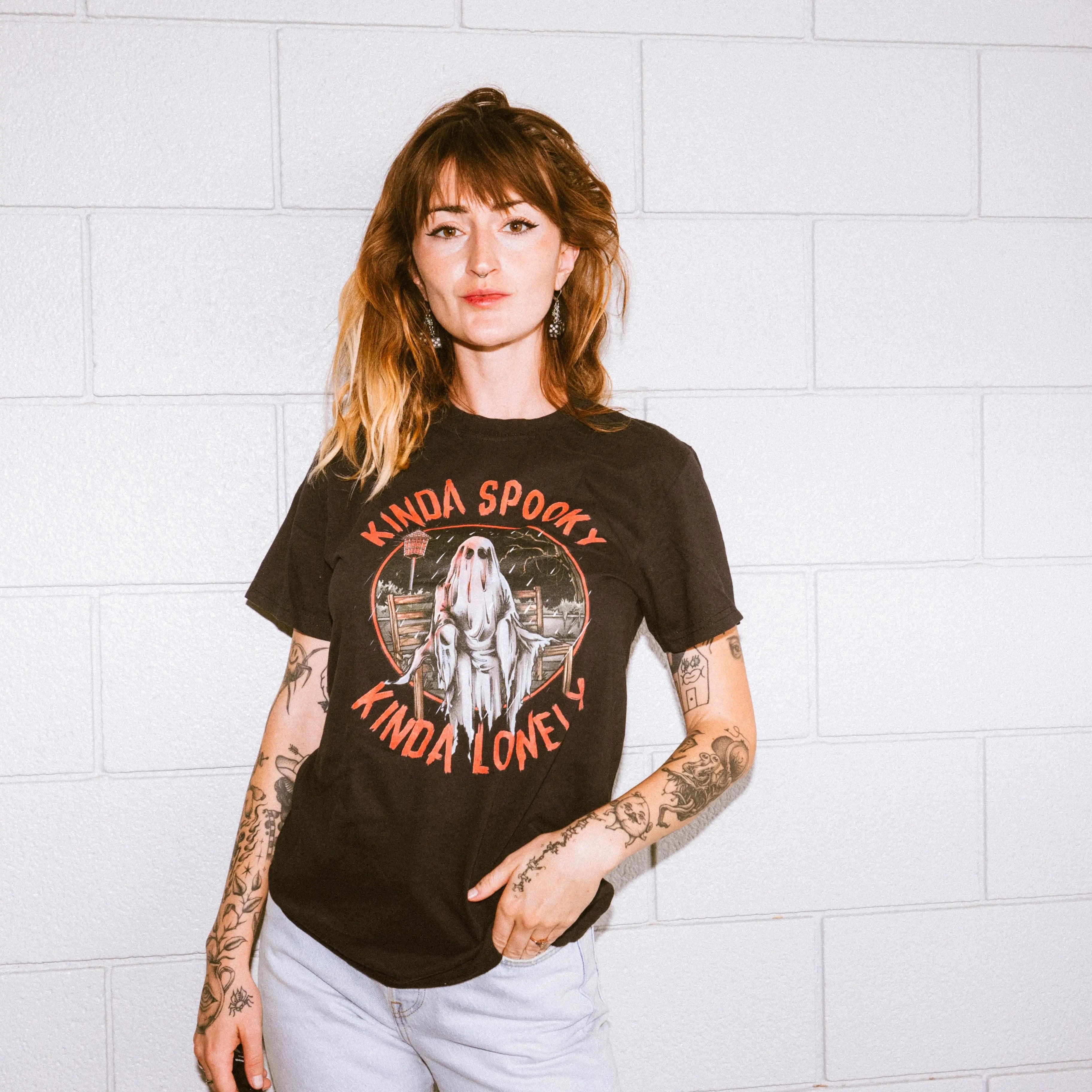 Kinda Spooky, Kinda Lonely Vintage Tee Ghost Hunt -     