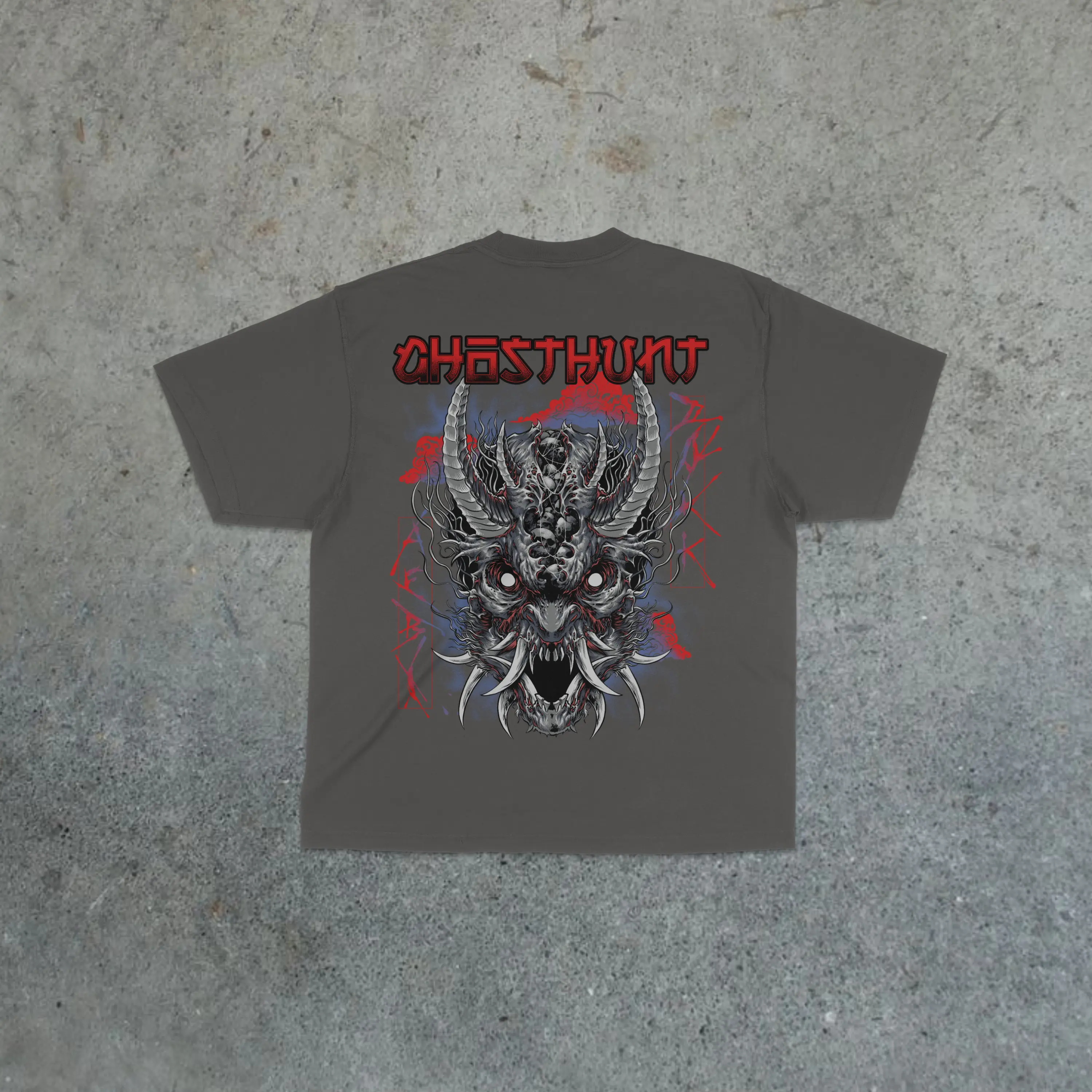 Dokkaebi - Korean Goblin Oversized Tee Ghost Hunt -     