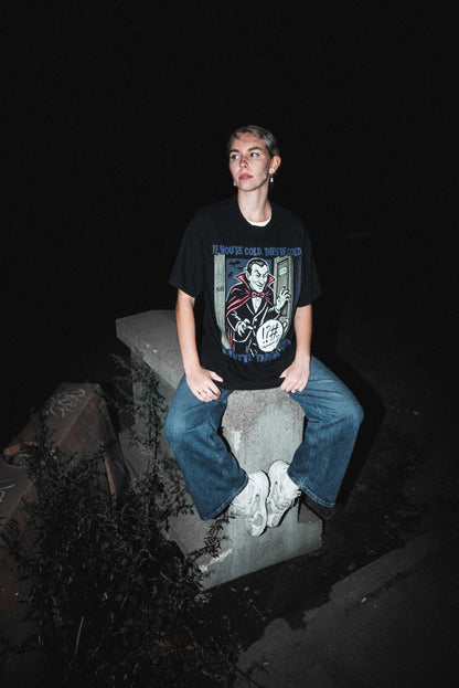 Vampire Retro Comic T-Shirt Ghost Hunt -     