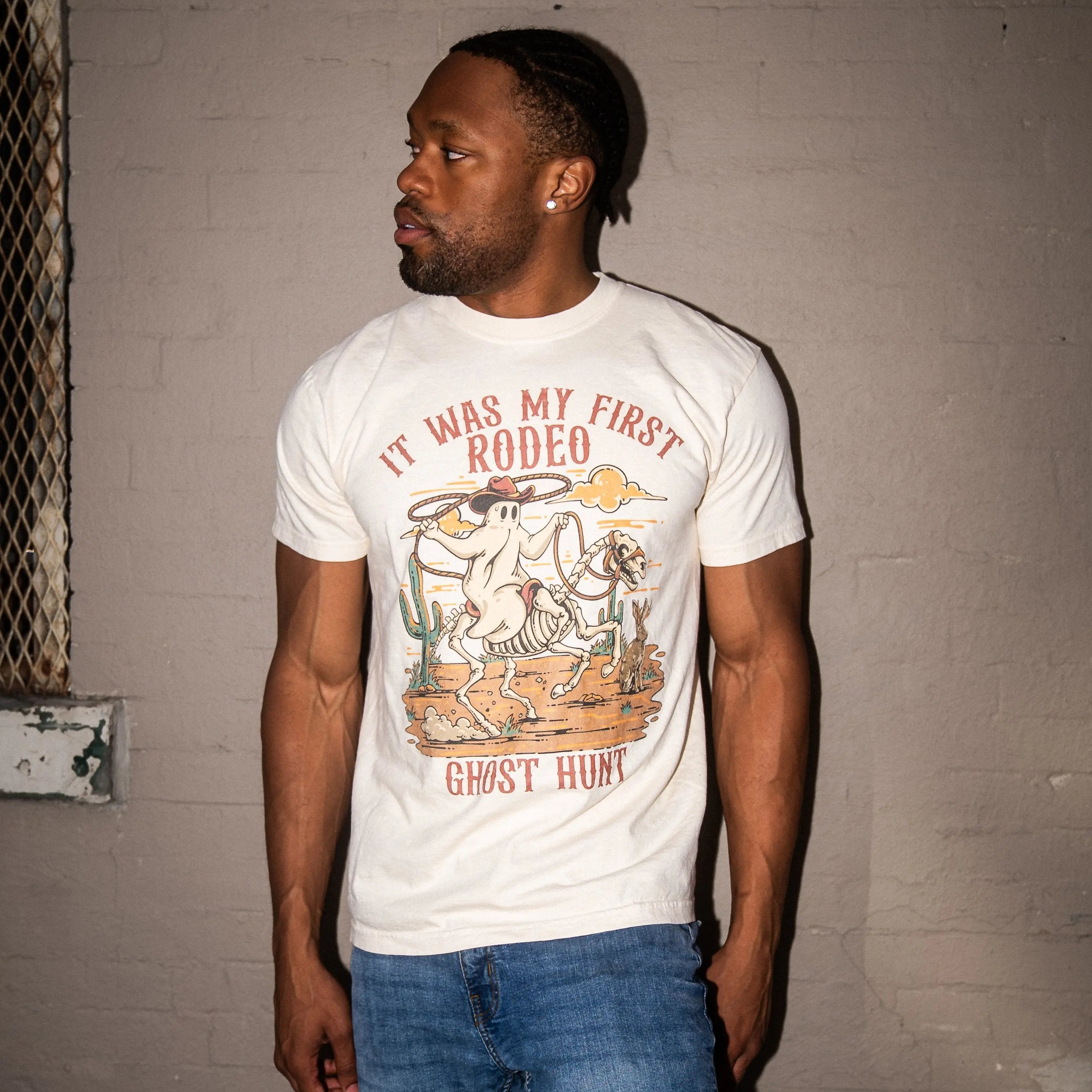 Ghost Cowboy Vintage Tee Ghost Hunt -     