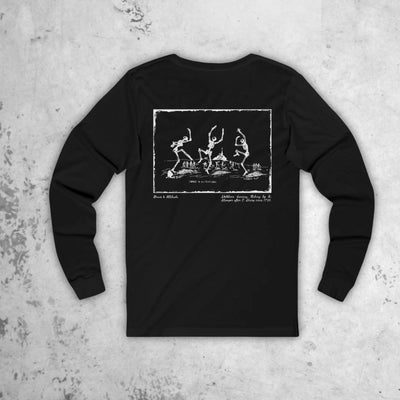 Dancing Skeletons Occultist Long Sleeve Tee Ghost Hunt - 