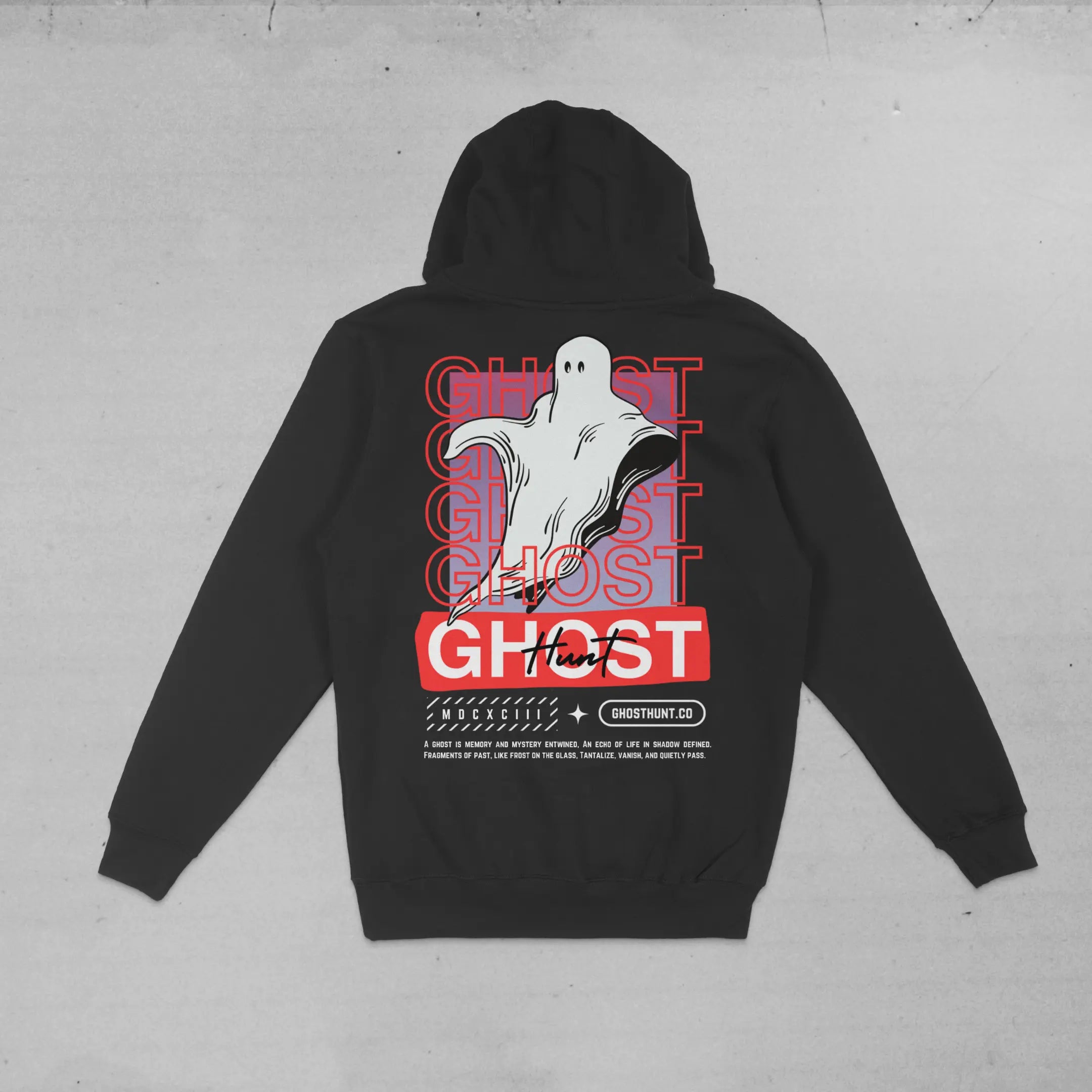 Ultra-Soft Ghost Lore Hoodie Ghost Hunt -  55.00 Black / 3XL