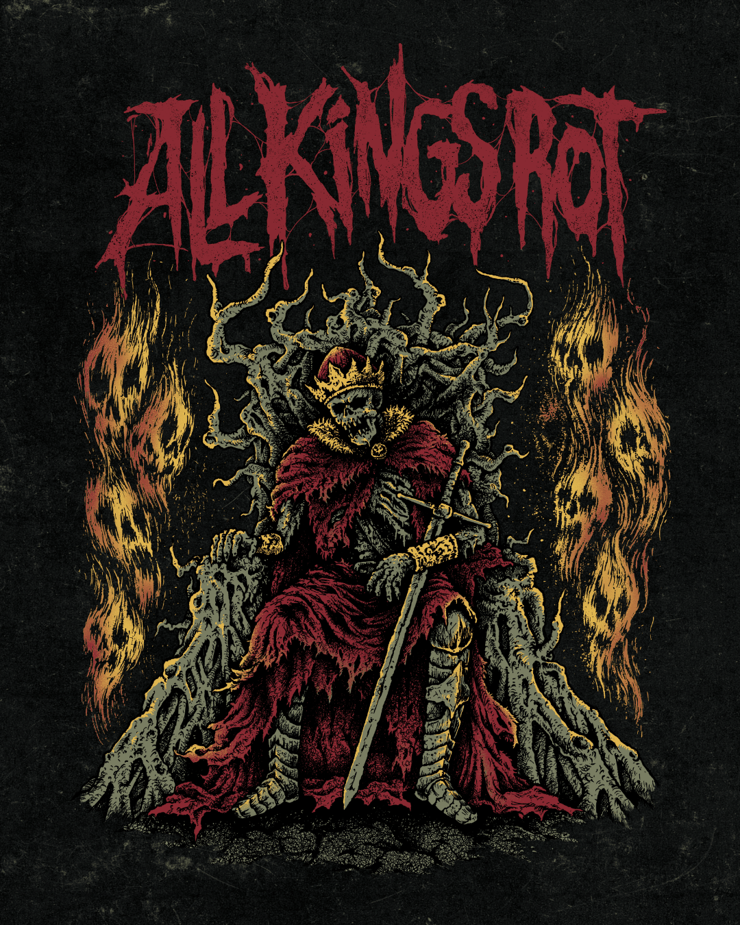 All Kings Rot Heavyweight Tee - Ghosthunt -