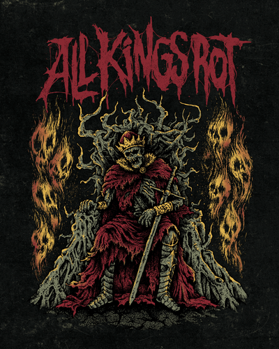 All Kings Rot Heavyweight Tee - Ghosthunt -