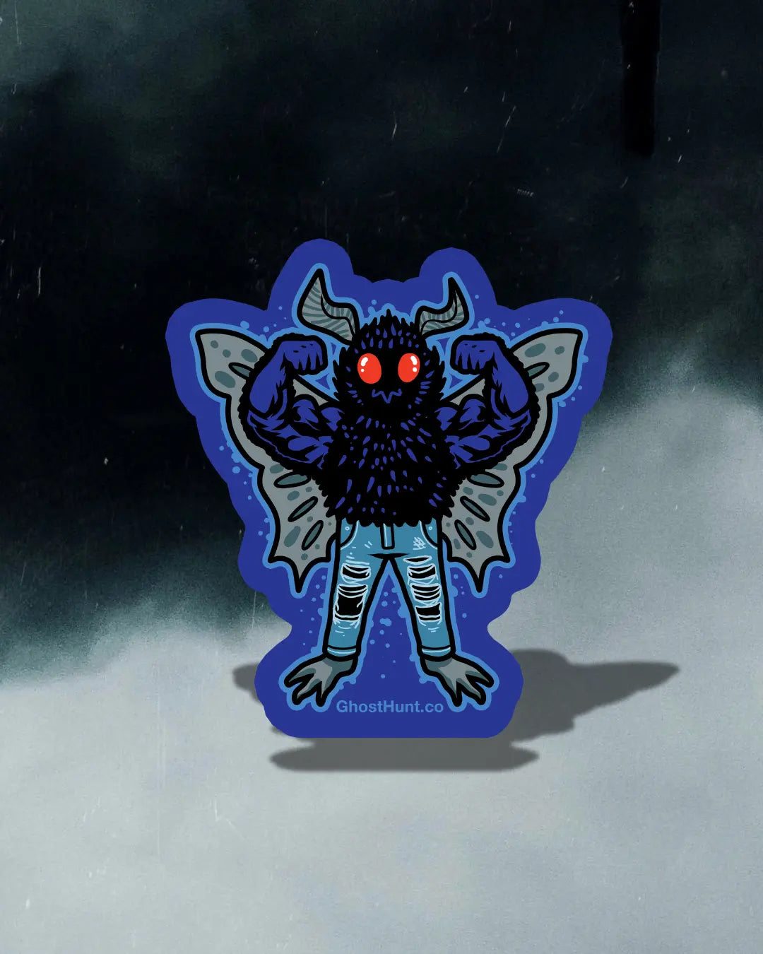 Swole Mothman Vinyl Sticker