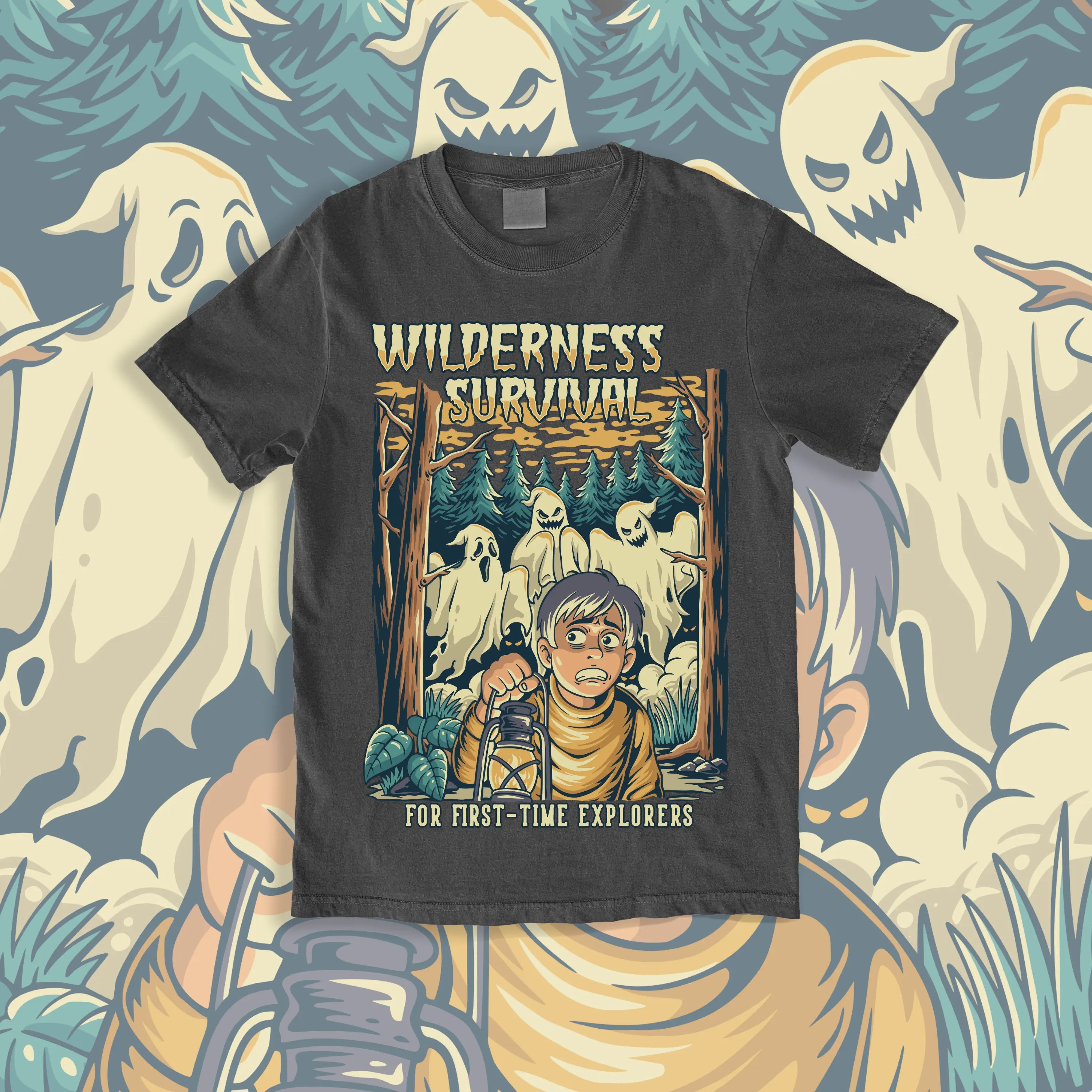 Wilderness Survival Guide T-Shirt Ghost Hunt -     